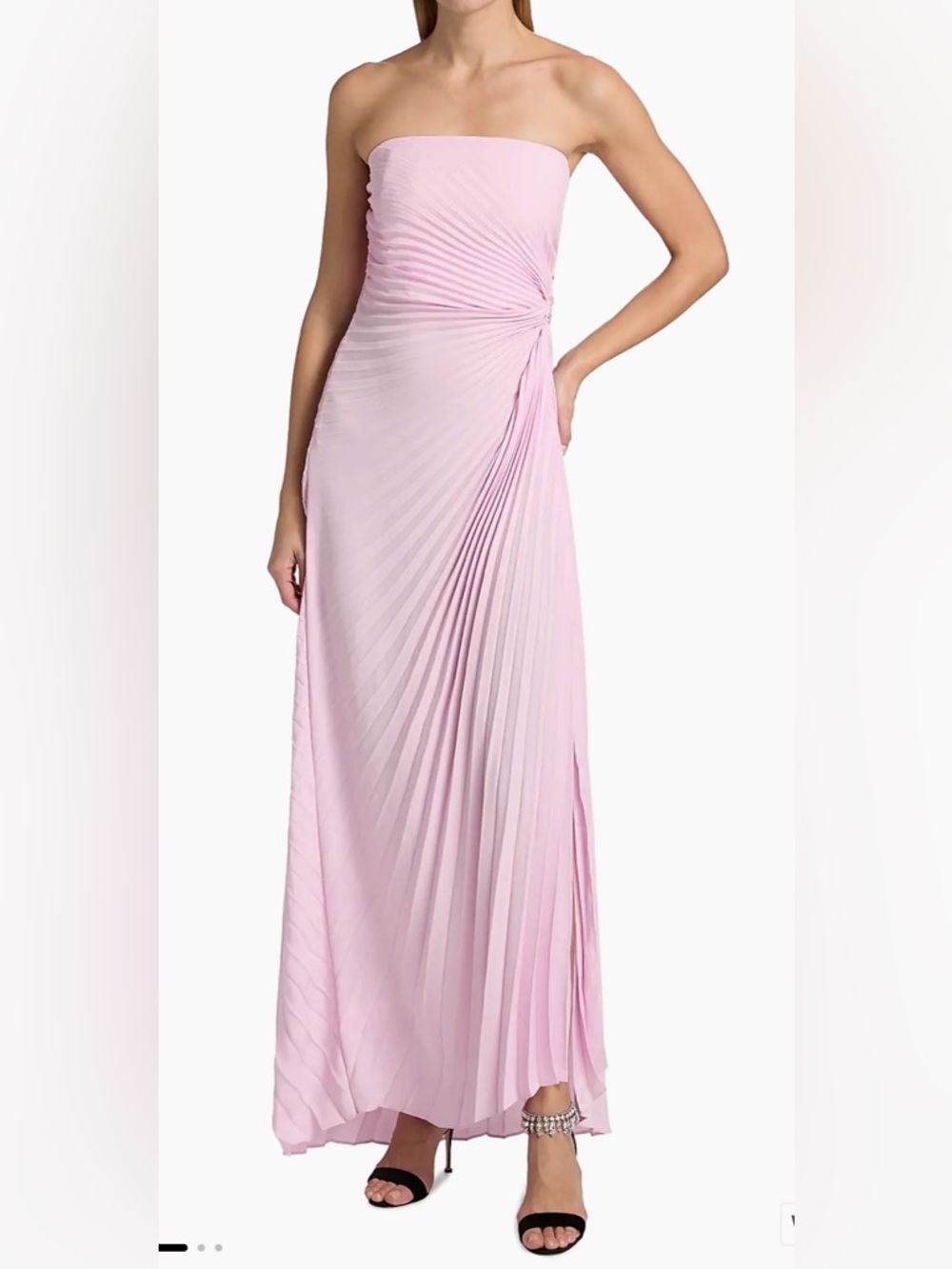 A.L.C Layla Strapless Pleated Gown